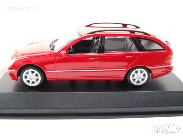 Mercedes C-Klasse T-Modell S203 Kombi 2001 - мащаб 1:43 Maxichamps моделът е нов в PVC дисплей-кейс, снимка 3 - Колекции - 40439228