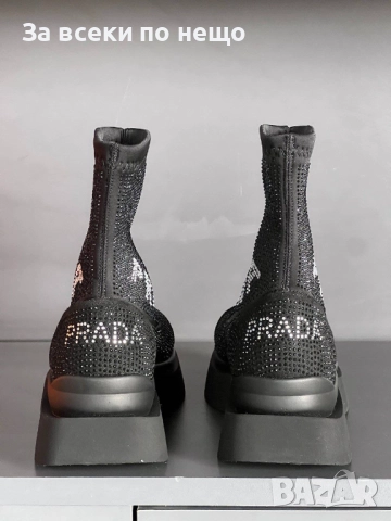 Prada Дамски Черни Боти Прада Код E970, снимка 3 - Дамски боти - 52097889
