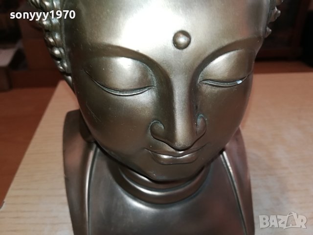 БУДА//ШИВА БЮСТ-25Х16Х13СМ-ВНОС АНГЛИЯ 2310231702, снимка 8 - Антикварни и старинни предмети - 42689315