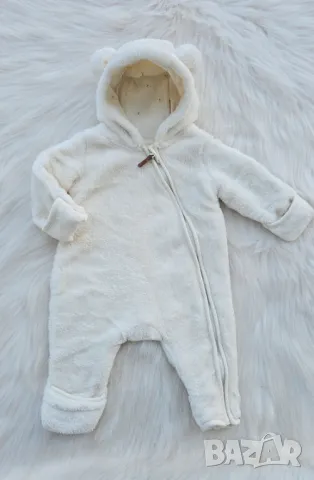 Пухен гащеризон с ушички H&M размер 56см., снимка 7 - Бебешки гащеризони - 48928745