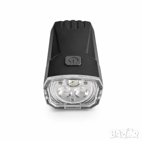 Компактен LED фар за велосипед с черен корпус