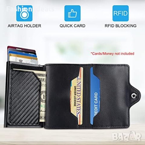 Нов кожен портфейл Държи до 6 карти Джоб за монети Мъж Подарък , снимка 4 - Портфейли, портмонета - 41989877