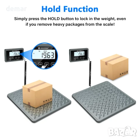 UNIWEIGH 200 кг, Цифрова везна за пощенски пратки, батерии и USB, сива, снимка 4 - Друга електроника - 50791404