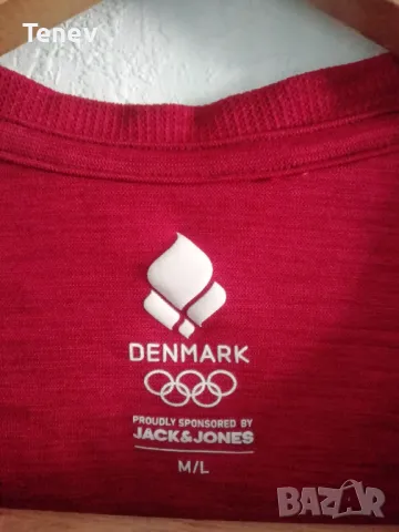 Jack & Jones Denmark Tokyo 2020 Olympics оригинална нова тениска фланелка Дания Олимпиада 2020 M/L, снимка 8 - Тениски - 49043433