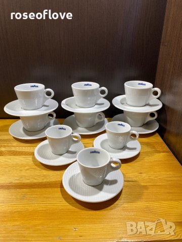 Лаваца / Lavazza оригинални италиански порцеланови чаши за кафе и капучино модел 2