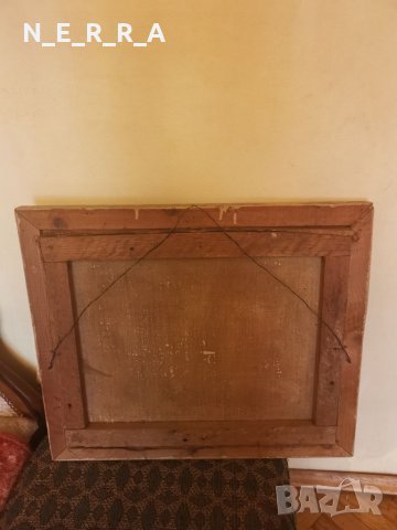 Много стара картина-масло, снимка 5 - Антикварни и старинни предмети - 35854472