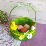 2823 Кошничка за великденски яйца с декорация пиленца, снимка 2