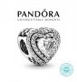 Талисман Пандора сребро проба 925 Pandora Sparkling Levelled Hearts. Колекция Amélie