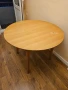 Кръгла маса с диметър ф 90 см разтегателна до 125 см и височина 75 см, снимка 1