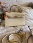 Чанта Кели*ЕРМЕС 25см*Hermes Kelly Mini*Epsom Leather Gold Hardware, снимка 6