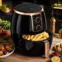 Фритюрник с горещ въздух 3,7 L - Мощен с регулируема температура 80–200°C и таймер, снимка 4