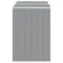 vidaXL Навес за 2 коша на колела, сив, 144x81x113 см, стомана, снимка 6