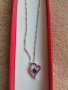Колие сърце с камък , снимка 2