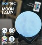 Nor-Tec Moon Lamp 3D настолна лампа(15 см)16 димируеми LED цвята/Дистанционно/Реалистична декорация, снимка 2
