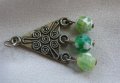 Сребърен медальон с италиански ларимар, снимка 4