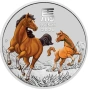 1 oz Цветен лунар; Година на коня-2026, снимка 2