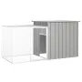 vidaXL Клетка за пилета сива 200x91x100 см поцинкована стомана, снимка 1