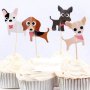 Кучета Кученца 24 бр топери клечки за мъфини кексчета парти украса декор