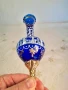 италианска арт ваза цвят кобалт с позлата , снимка 6