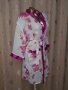 М  Бял,прозрачен халат на розови цветя , снимка 6