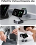 Keepro 3 в 1 безжична зарядна станция за iPhone, магнитна, преносима, MagSafe, снимка 7