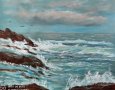 Море и вълни маслена картина , снимка 1 - Картини - 41870810