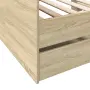 vidaXL Дневно легло с чекмеджета, без матрак, сонома дъб, 90x190 см, снимка 7