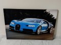 Светеща картина с Led осветление - Bugatti Chiron, снимка 1 - Картини - 35768657