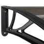 vidaXL Навес за врата, черен, 300x100 см, поликарбонат, снимка 6