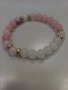 Колие Сърце Розов кварц комплект с гривна , снимка 4