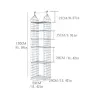 Окачващ метален органайзер за гардероб с 5 рафта – 130 x 29 x 29 см, снимка 8