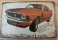 Винтиж метален плакет Mustang Boss 302, снимка 2