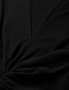 СТИЛНА и ЕЛЕГАНТНА черна рокля с остро деколте и 7/8 дължина на ръкава , снимка 3