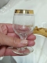 чаши немски гравиран кристал/златен кант , снимка 6