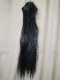 60 см Екстейшан коса омбре черно и руса с черна , снимка 1