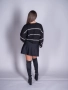 Пуловер на ленти-Kristin в черно, снимка 2