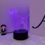 Холограмна 3D LED лампа Лабрадор,RGB Седемцветен Интелигентен Контрол,USB, снимка 9