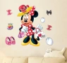 Мини Маус Minnie Mouse с чанта самозалепващ стикер лепенка стена мебел прозорец детска стая детски, снимка 1