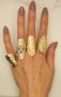 Златни дамски олекотени и обемисти пръстени, снимка 1 - Пръстени - 38938738