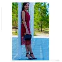 НАМАЛЕНА - ZARA нова червена изящна рокля размер S, снимка 17 - Рокли - 41743772