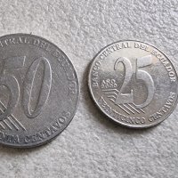 Монети . Южна Америка . Еквадор . 1, 5, 10, 25 и 50 сентавос . 5 бройки., снимка 2 - Нумизматика и бонистика - 42482576