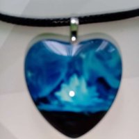 Колие с висулка във формата на сърце, снимка 1 - Колиета, медальони, синджири - 44477012