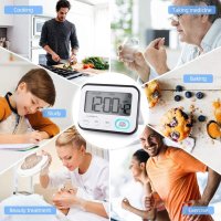 Електронен кухненски таймер часовник аларма с магнит стойка за готвене, снимка 13 - Други - 40997819