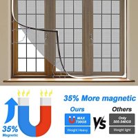 Нова Магнитна мрежа против насекоми мухи за прозорци/130x150 см, снимка 7 - Други стоки за дома - 41445347
