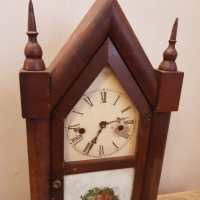 Стар античен механичен настолен часовник, снимка 3 - Антикварни и старинни предмети - 36332920