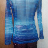 Еластична мрежеста блуза в синьо🍀❤M,L❤🍀арт.4085, снимка 2 - Блузи с дълъг ръкав и пуловери - 36247693