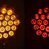 1 бр. ЛЕД LED светлина за огледало ОБЕЦИ червено-оранжево 48 диода 24V, снимка 2 - Аксесоари и консумативи - 35898579