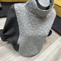 Дамска блуза / широки ръкави / тип пончо / сива ZORNITSA ZRN COLLECTION , снимка 2 - Блузи с дълъг ръкав и пуловери - 38978614
