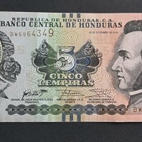 Хондурас . 5 лемпири.  2016 година., снимка 1 - Нумизматика и бонистика - 44506577