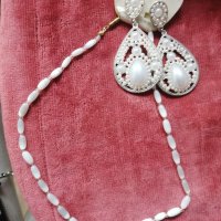 🆕 НОВИ Бели перлени обеци с винтчета, снимка 10 - Обеци - 39952511